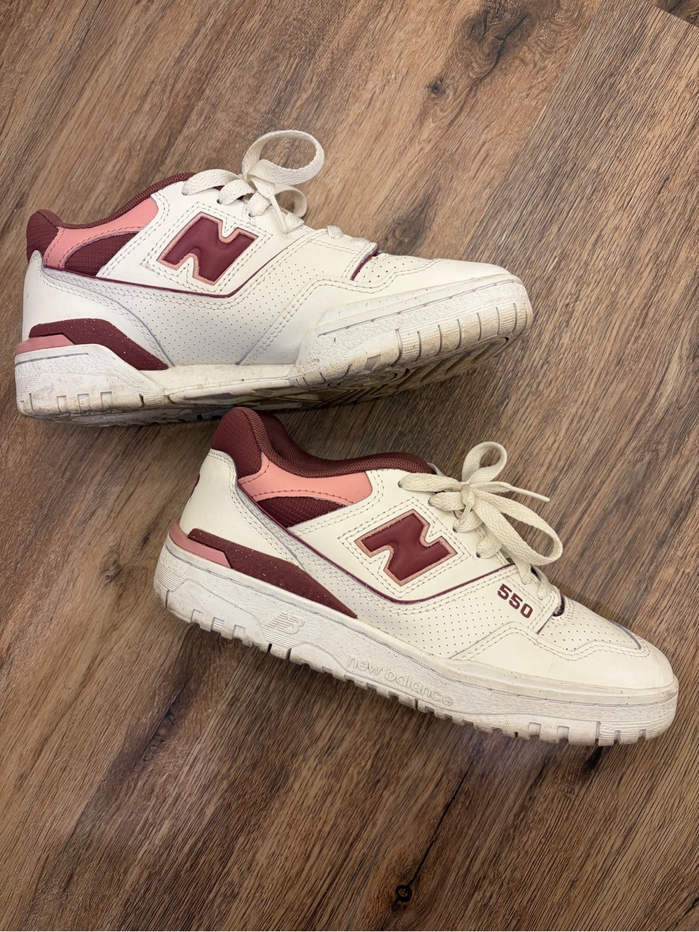 New Balance Women's White Sneakers with Pink & Mauve Accents - Picture 3 of 9
